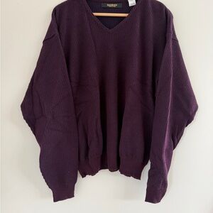 Bachrach Merino Wool V Neck Sweater Mens‎ M Classic Preppy Layering Quiet Luxury